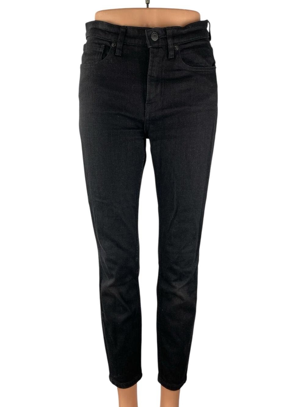 Everlane Women's Black High Rise Cropped Skinny Denim Jeggings Jeans Pants Sz 38